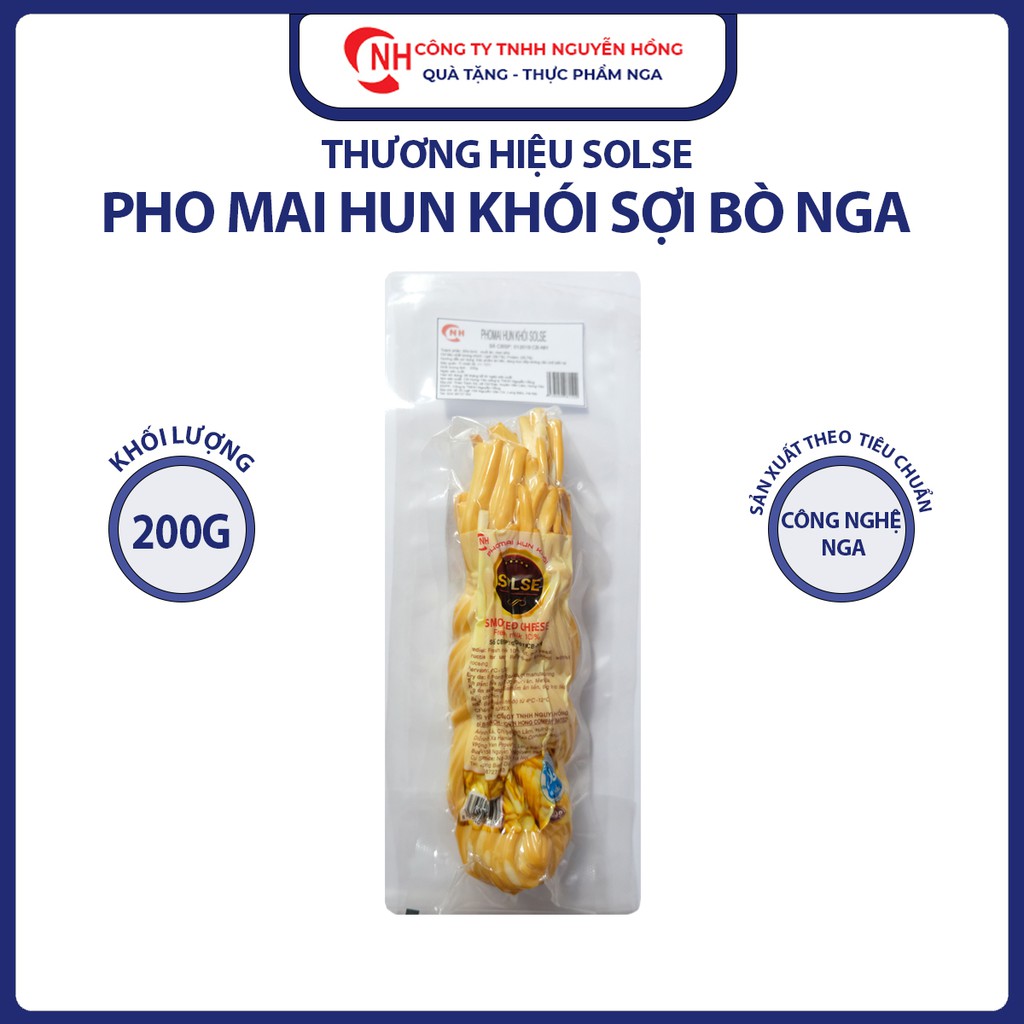[Mã 1511FMCGSALE giảm 8% đơn 500K] Phô Mai Hun Khói Solse công nghệ Nga 100g, 200g, pho mai hun khói tết bím Solse