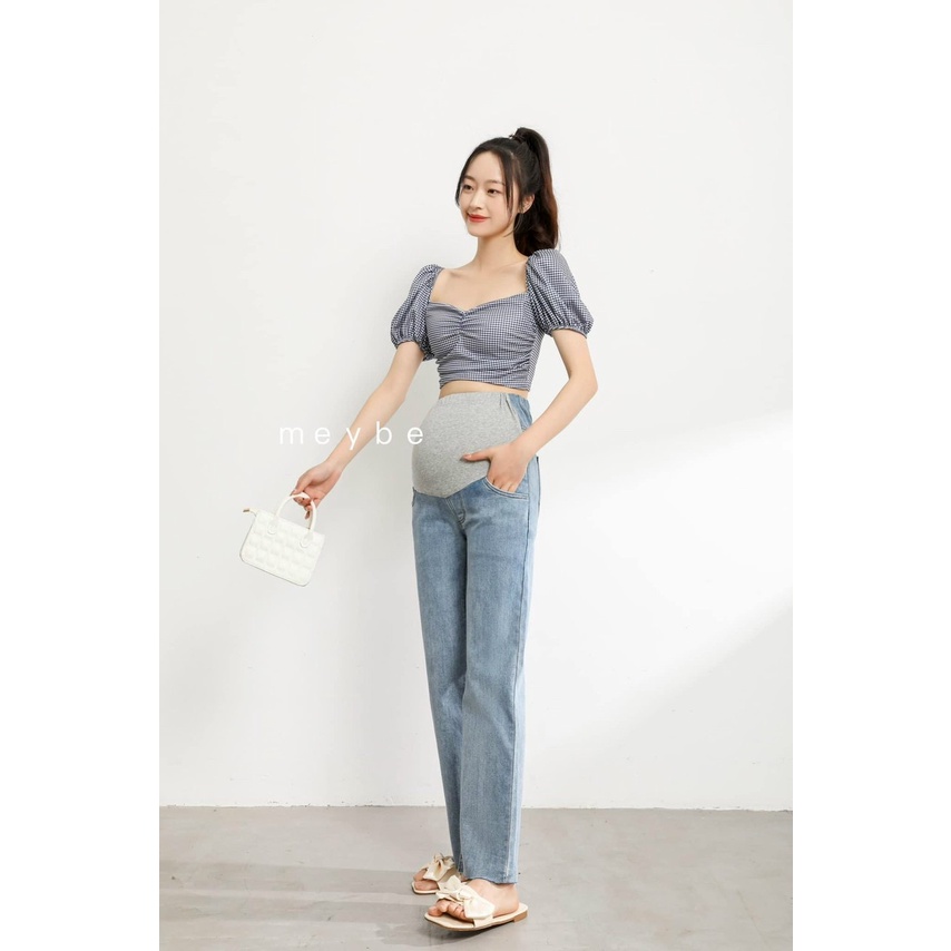 ￼Quần Bầu Xinh Quần Jean Bầu Ống xuông Bầu Trẻ Trung Năng Động
