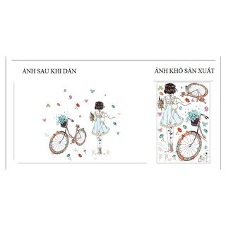 Decal dán tường Cô gái và cửa sổ