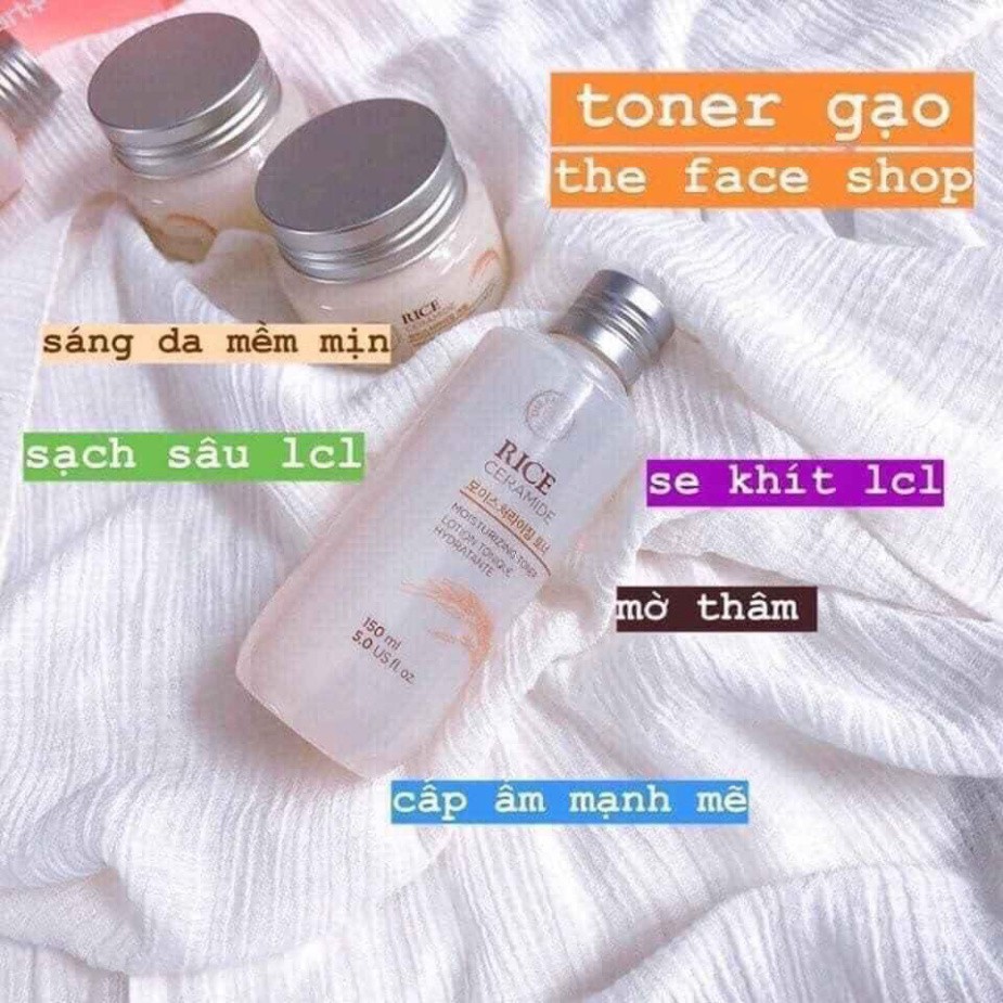 Nước hoa hồng gạo The Face Shop Toner Rice Ceramide Moisture