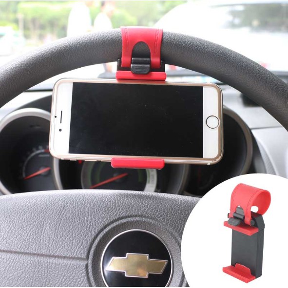 Universal Car Phone Holder Car Steering Wheel Clip Mount Phone Holder Car mobile phone hanging type navigation holder | BigBuy360 - bigbuy360.vn