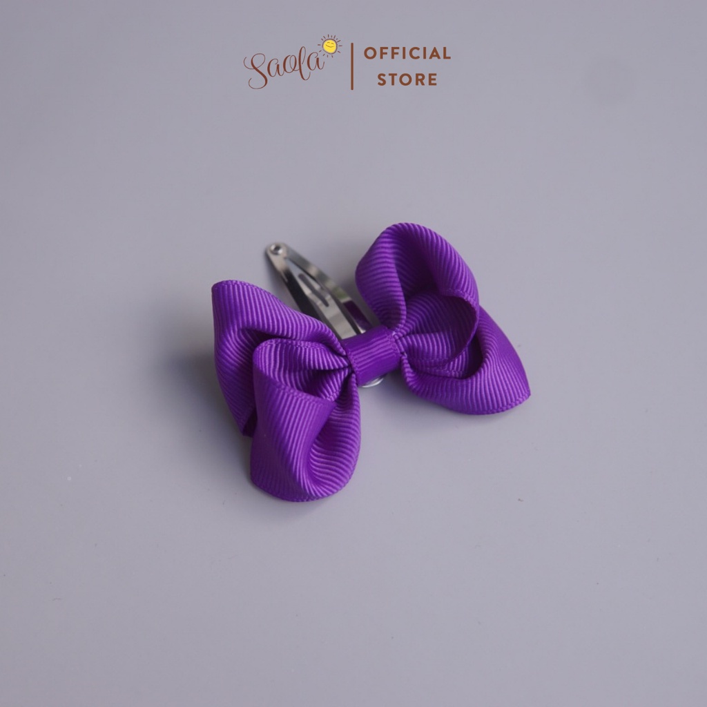 Kẹp tóc Mái Handmade Đính Nơ Phong Cách Hàn Quốc Xinh Xắn HP017 - SAOLA KIDS CLOTHING