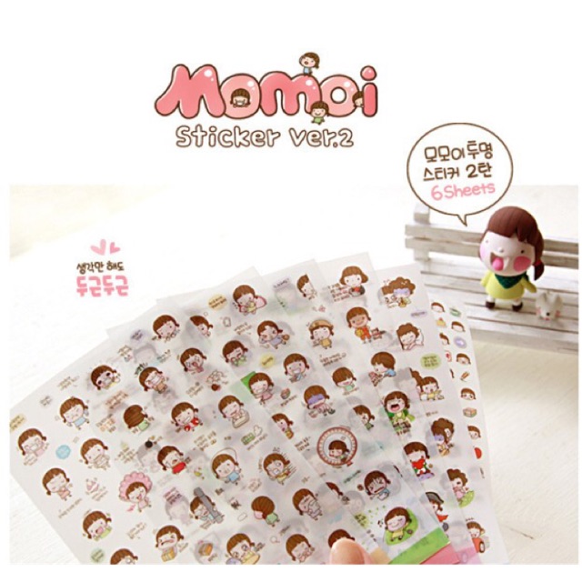Bộ 6 sticker momoi K1317