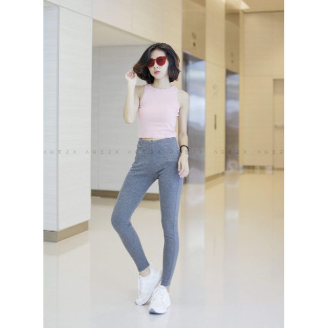 Quần Legging Xám Trơn #AGE2X