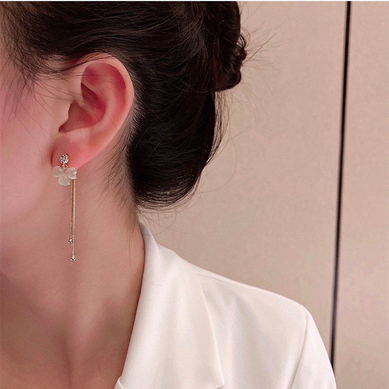 Khuyên Tai Tua Rua Hình Bông Hoa 2022 Thời Trang Dành Cho Nữ