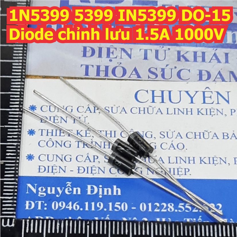 50 con 1N5399 5399 IN5399 DO-15 Diode chỉnh lưu 1.5A 1000V kde3488