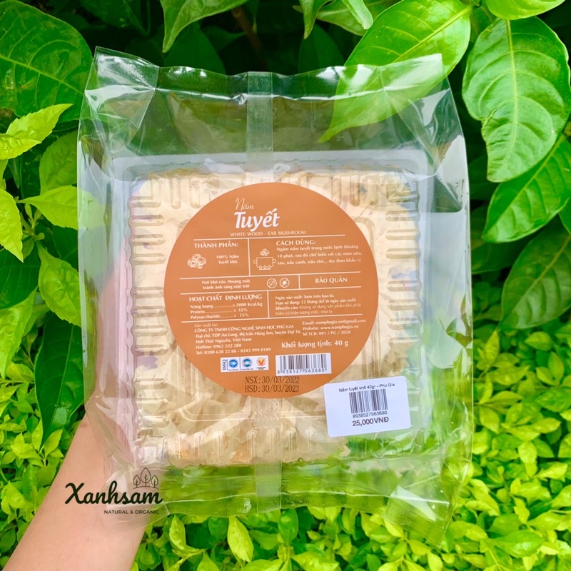 Nấm Tuyết Khô Phú Gia 40gr - XanhSam Organic