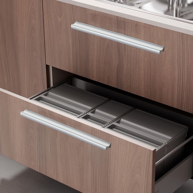 1 Tay Nắm Cửa Tủ Bếp Bằng Hợp Kim Nhôm Màu Đen / Bạc / Vàng 480mm 320mm 256mm 224mm 192mm 160mm 128mm 64mm
