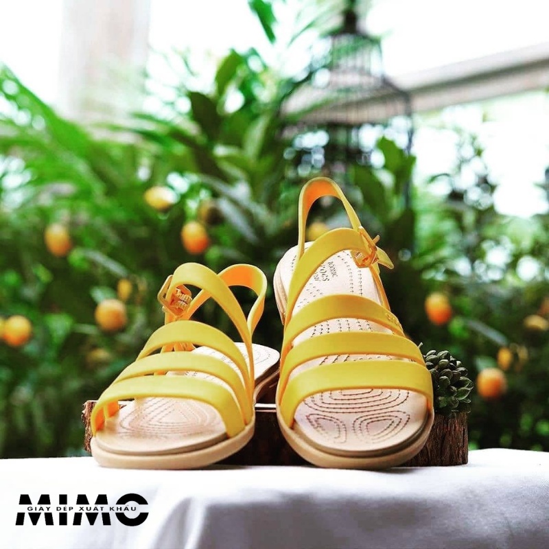 Sandal Tulum màu vàng êm nhẹ cho nữ