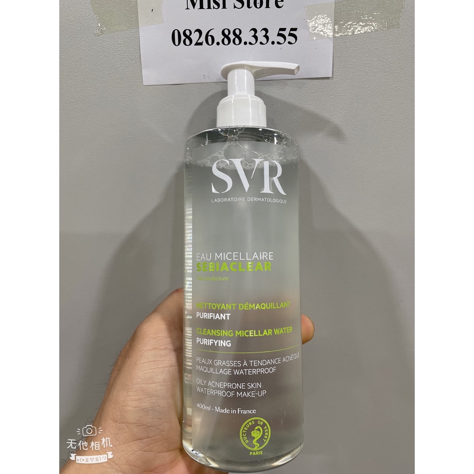 Nước tẩy trang SVR SEBIACLEAR Eau Micellaire 400ml