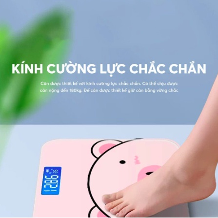 Cân Điện Tử Sức Khỏe Hình Heo Con Màu Hồng, Con Vịt Cực Xinh - Tặng kèm pin