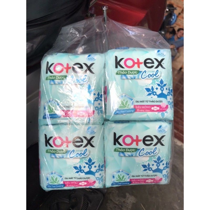 BĂNG VỆ SINH KOTEX THẢO DƯỢC COOL BỊCH 8 MIẾNG