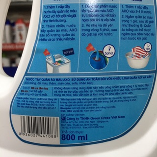 Nước tẩy AXO thanh khiết 800ml