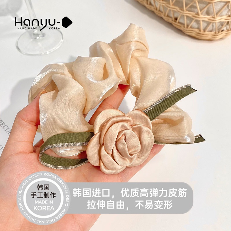 Dây Buộc Tóc Cỡ Lớn In Họa Tiết Hoa Thời Trang Mùa Hè Cho Nữ