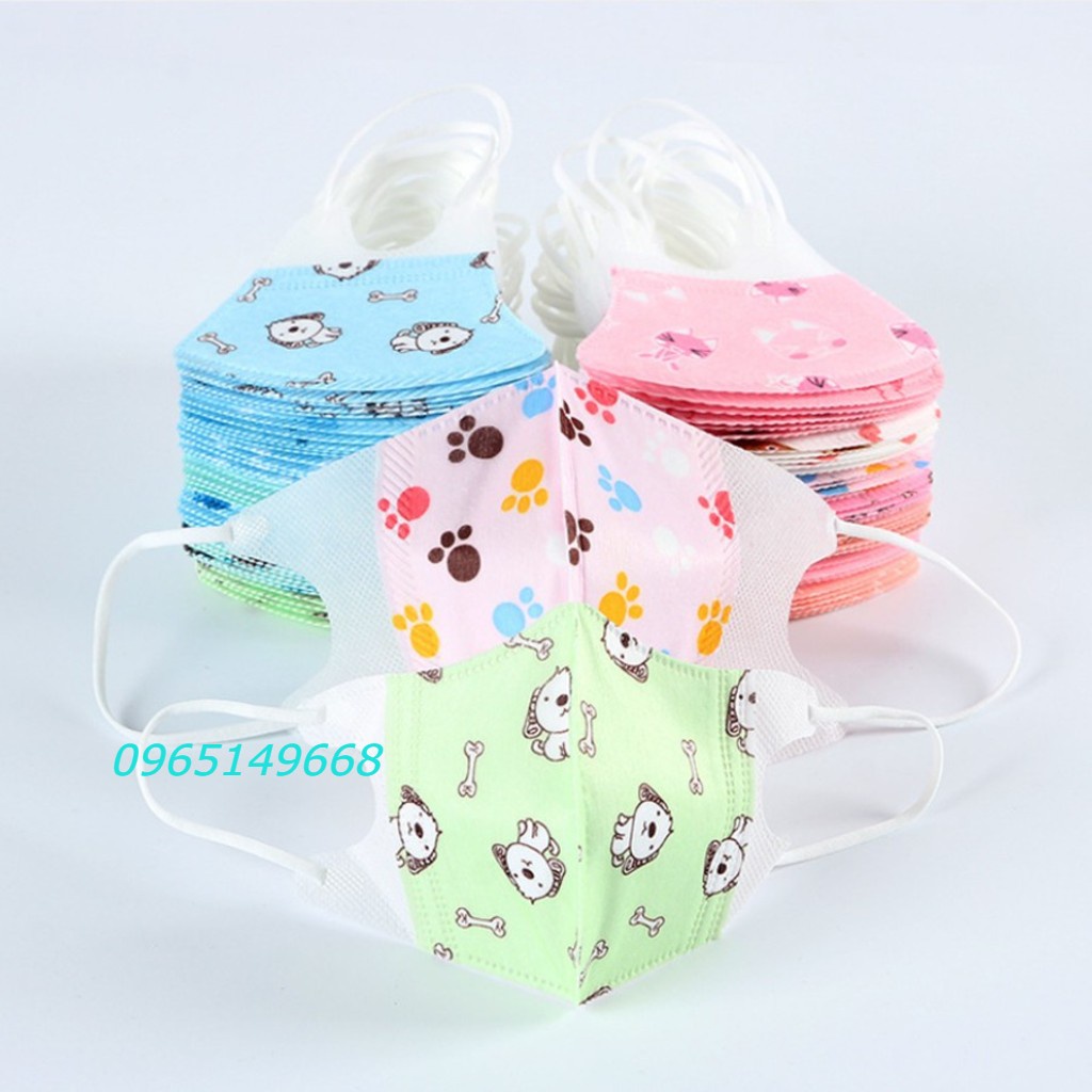 Khẩu trang trẻ em 3D kháng khuẩn cho bé 3 tháng - 10 tuổi
