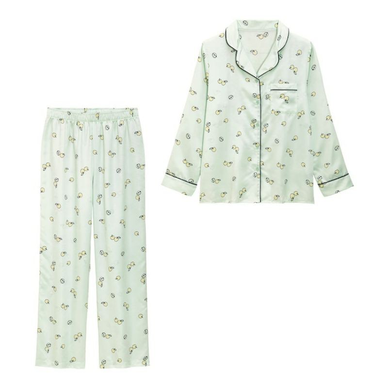 Bộ quần áo dài pyjama nữ in hình táo dễ thương của GU - Nhật Bản