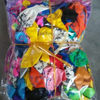 Túi bóng bay hoạ tiết hình con vật 100 quả