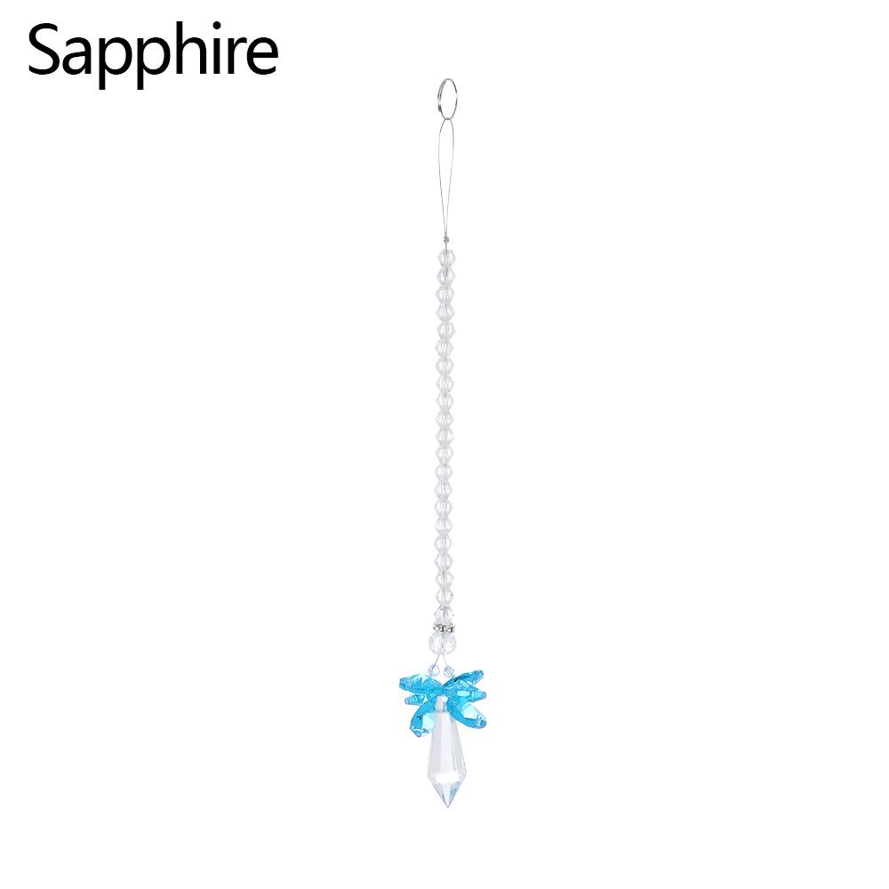 YNATURAL Mặt Dây Chuyền Pha Lê Hình Thiên Thần Bằng Kính Màu Cầu Vồng Trang Trí Nhà Cửa