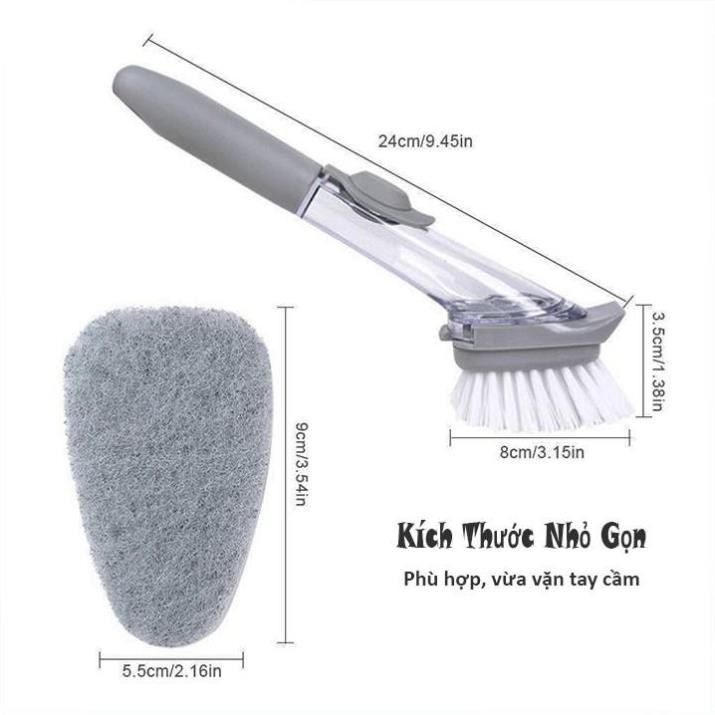 Bình cọ rửa bát, đĩa + 1 đầu bàn chải+ 1 miếng bọt biển ( tặng thêm 1 bọt biển)