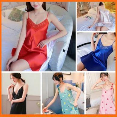 Váy ngủ sexy [rất nhiều mẫu để lựa chọn] đáng yêu vải dệt kim lụa và cotton Siêu Mịn , Đồ ngủ sexy cho chị em  ྇