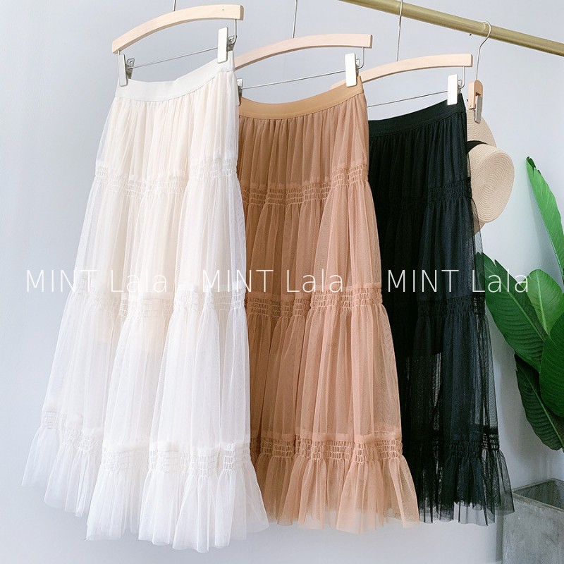Chân Váy Lưới Tutu 3 Lớp Dáng Dài Sang Chảnh - Hàng QC