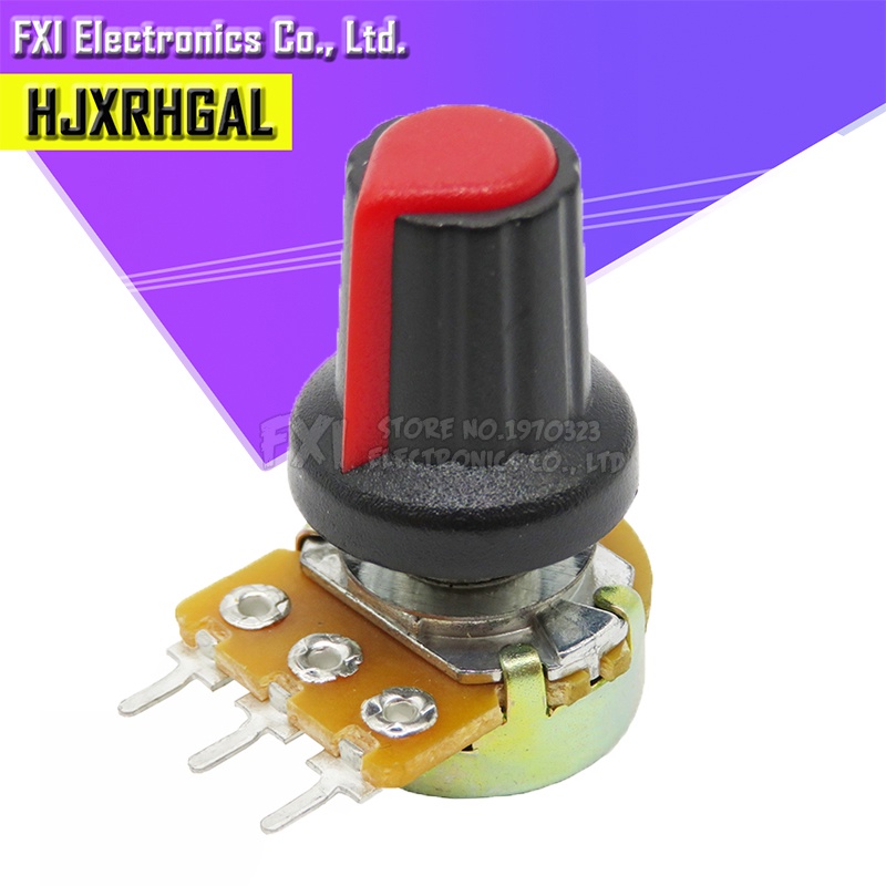 Bộ Chiết Áp Tuyến Tính WH148 B1K 2K 5K 10K 20K 50K 100K 500K 1M 15mm Có Nắp 3pin