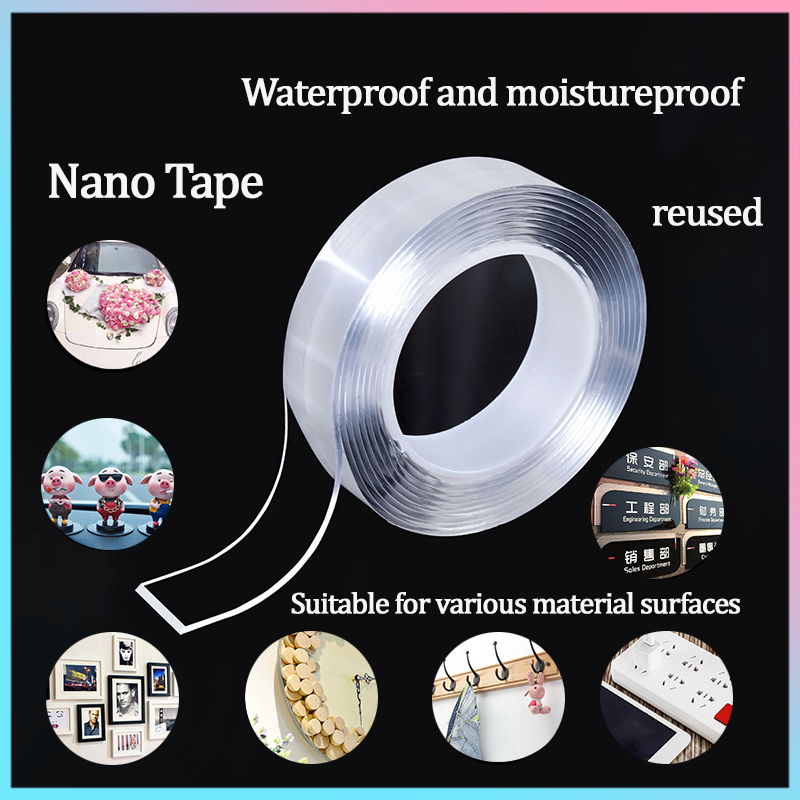 Keo dán hai mặt Nano chống thấm nước tái sử dụng không để lại dấu vết