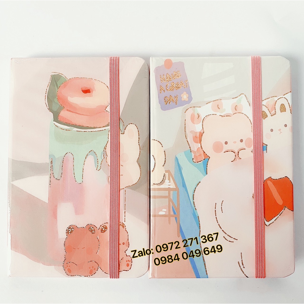 Sổ chun A6 - Sổ chun cute KT 9x14cm