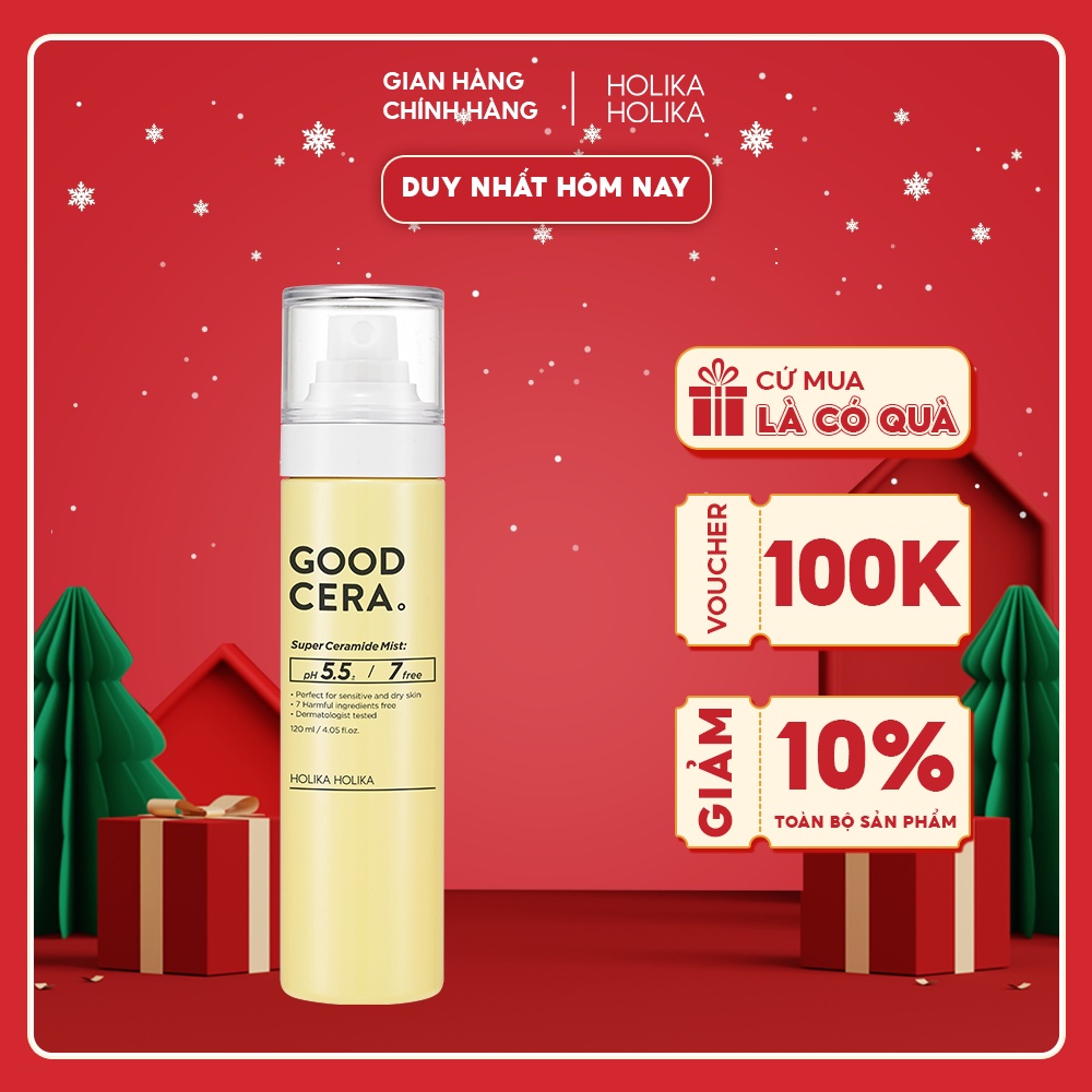 Xịt Khoáng Hàn Quốc Holika Holika Good Cera Super Ceramide cấp ẩm cân bằng pH bảo vệ da mịn màng 120ml