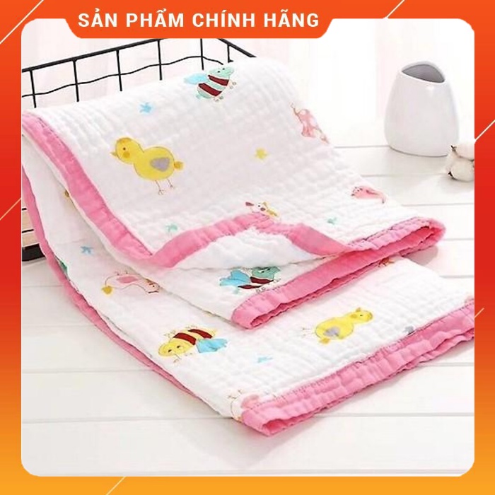 Chăn đắp - khăn tắm Sợi Tre Aden 4 Lớp Bo Viền Vải hàng chính hãng