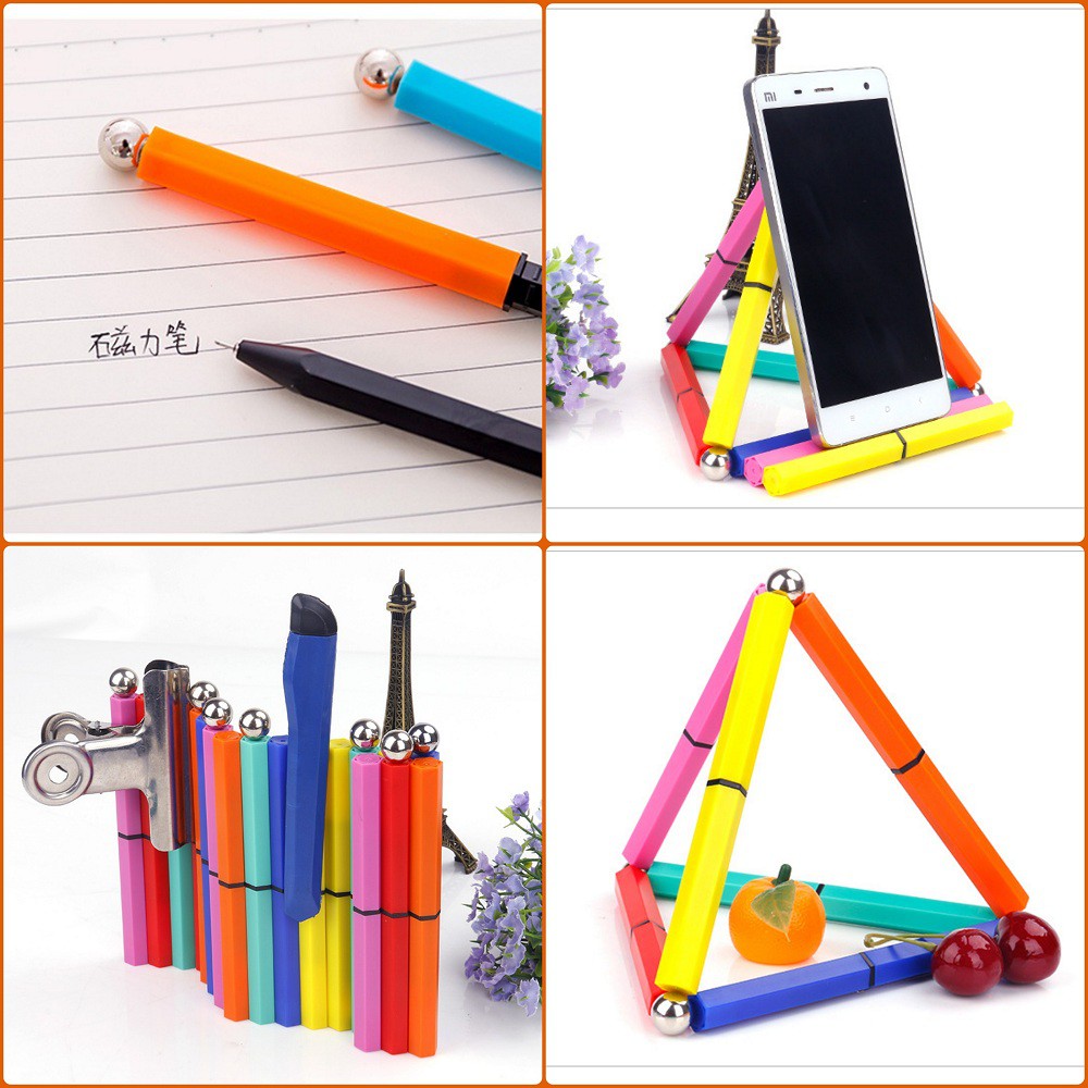 Bộ xếp hình nam châm Bút mực kim Bucky - Đầy đủ 12 bút + 6 bi