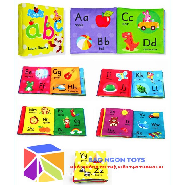 SÁCH VẢI TIẾNG ANH LAKAROSE NHIỀU CHỦ ĐỀ - QUYỂN TỪ ĐIỂN ĐẦU TIÊN CHO BÉ - BAO NGON TOYS