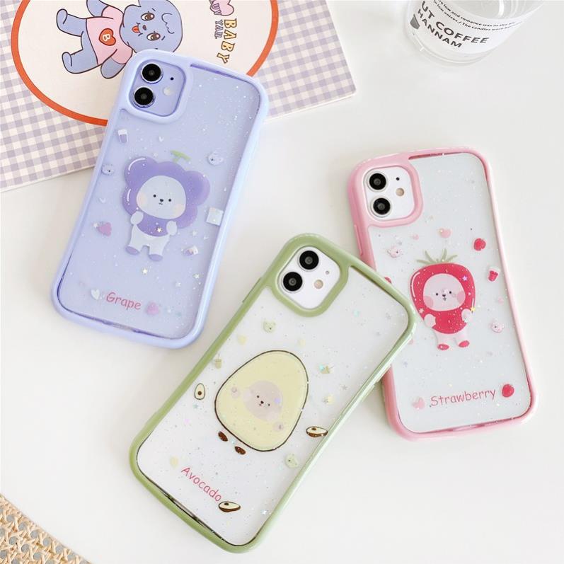 Ốp lưng iphone - Ốp iphone Kim tuyến Cong Trái cây 6/6s/6plus/6splus/ 7plus/ 8plus / x /xs /xs max /11 /11 promax  .