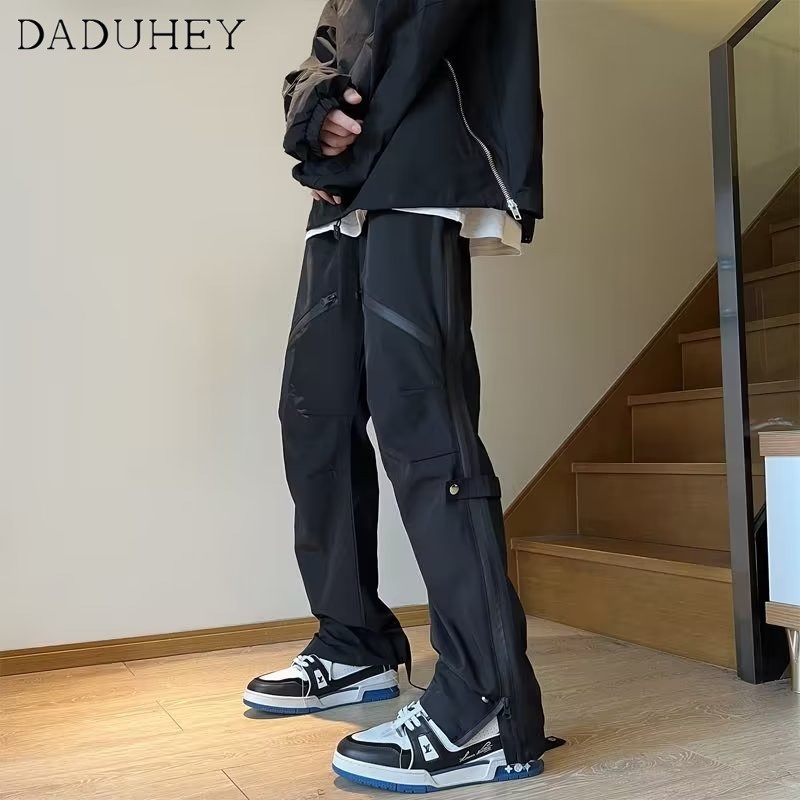DaDuHey Autumn New Outdoor Street Retro Mechanical Style Overalls Men's and Women's Trendy Casual Fashion Loose Pants