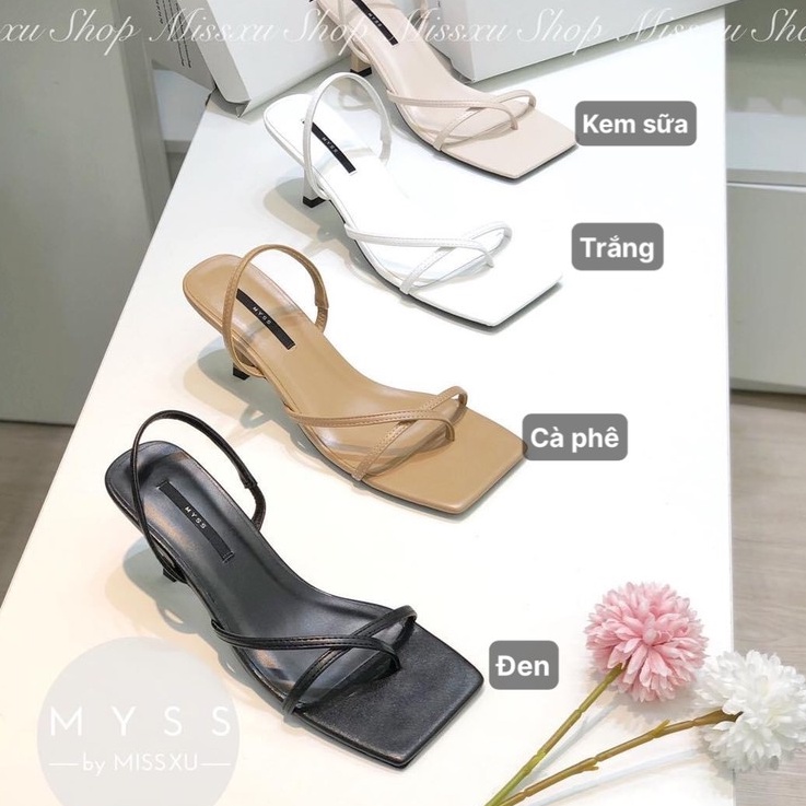 Giày sandal nữ xỏ ngón quai sau 5cm thời trang MYSS - SD91