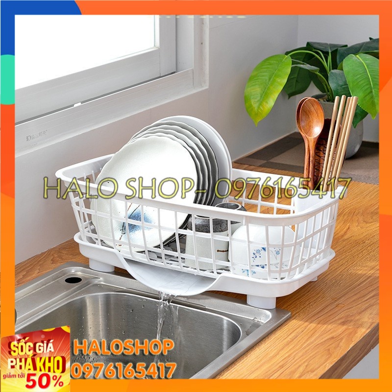 Rỗ úp chén dĩa có khay đựng nước