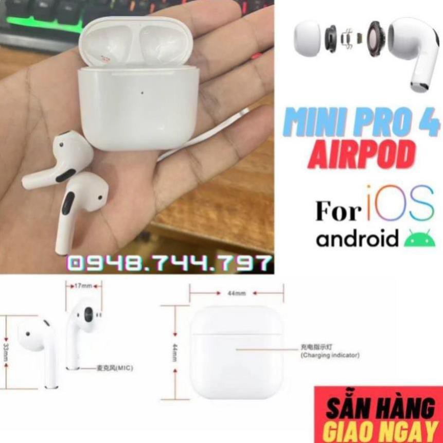 Tai Nghe Bluetooth Iphone Airpods 2 I13 Mini Pro 4 Không Dây Inpods - Âm Thanh Hay - Cảm Ứng Nhạy  Love.Case