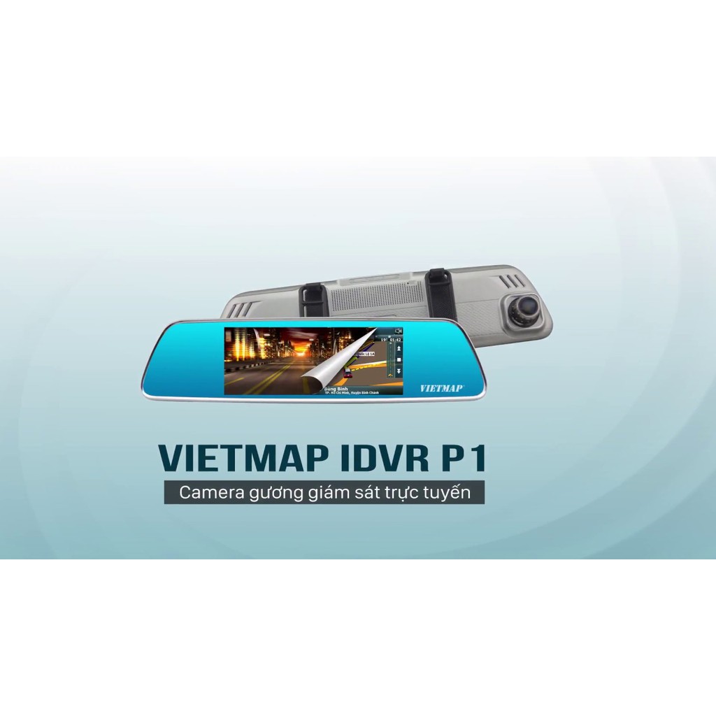 Camera hành trình Vietmap iDVR P2 GPS ghi hình trước sau định vị trực tuyến + Kèm Thẻ nhớ- Hãng phân phối