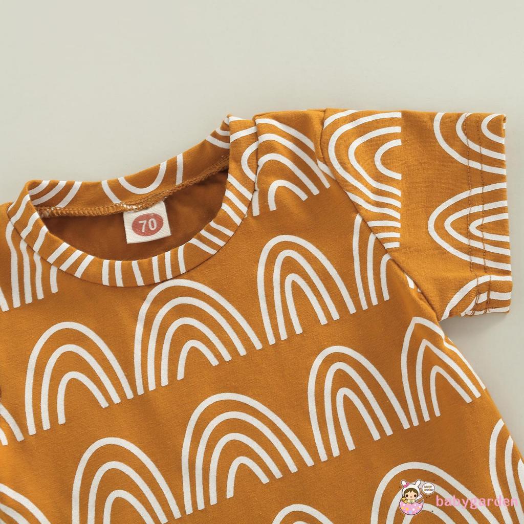 Set Áo Thun Tay Ngắn + Quần Short Màu Trắng Thời Trang Mùa Hè Cho Bé Trai Từ 0-24 Tháng Tuổi