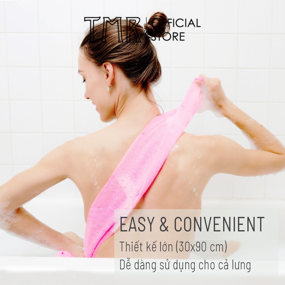 Khăn Tắm Dài cao cấp TMR chà lưng loại bỏ da chết tiện lợi chính hãng