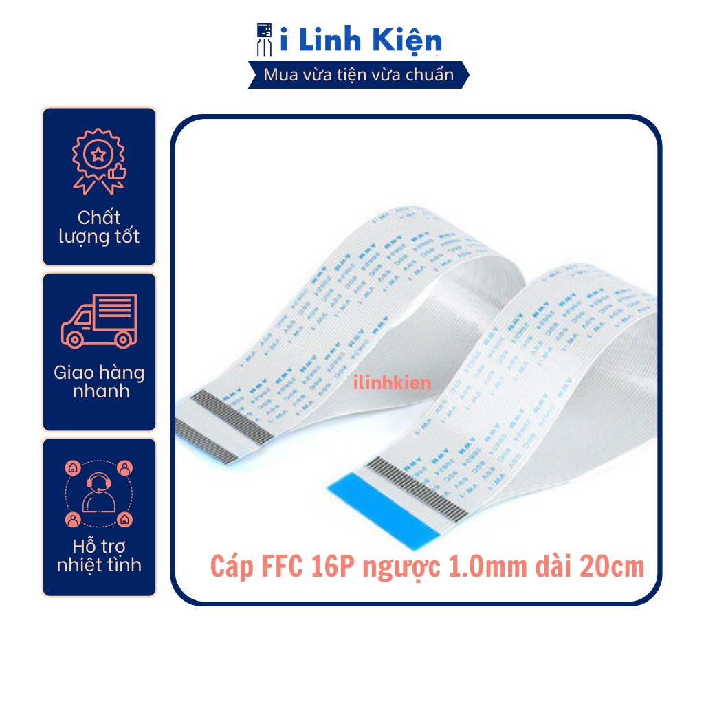 Cáp FFC 16P ngược 1.0mm dài 20cm loại 1