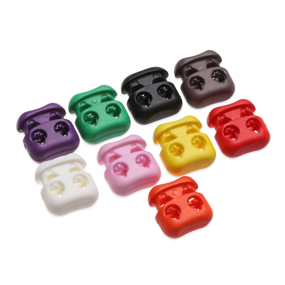 Set 20 nút bấm chặn dây bằng nhựa 16mm x 16mm x 4mm nhiều lỗ chất lượng cao