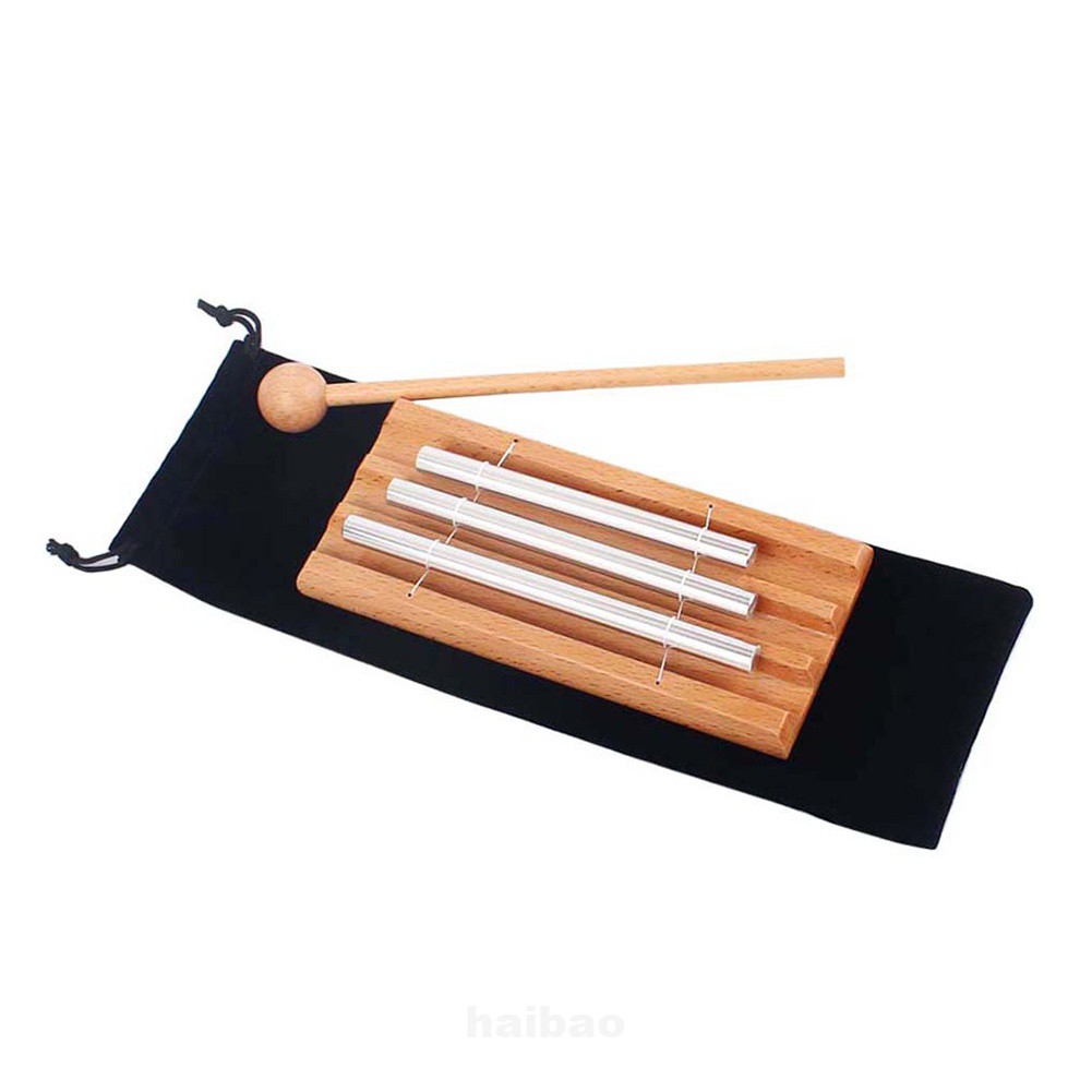 Dụng cụ gõ bằng gỗ có túi đựng dùng cho âm nhạc/ cầu nguyện/ thiền yoga tiện dụng