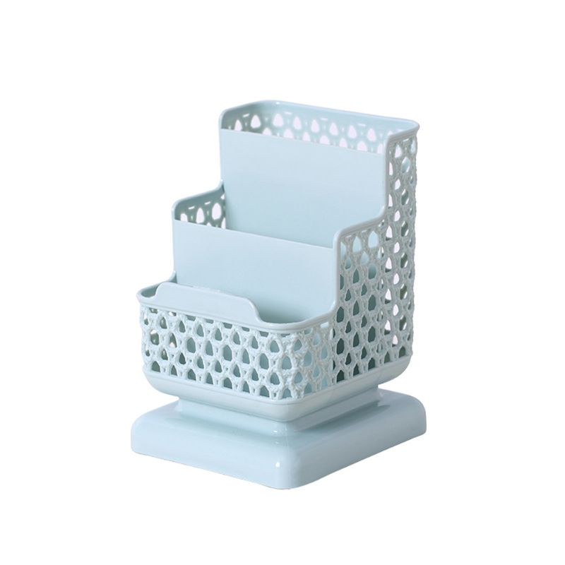 Hộp Đựng Bút Bằng Nhựa Họa Tiết Đan Mây Rỗng Đa Năng Ốp