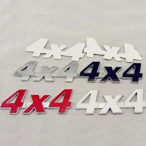 Miếng dán hình 4x4 dạng nổi 3D chấtliệu kim loại để trang trí xe