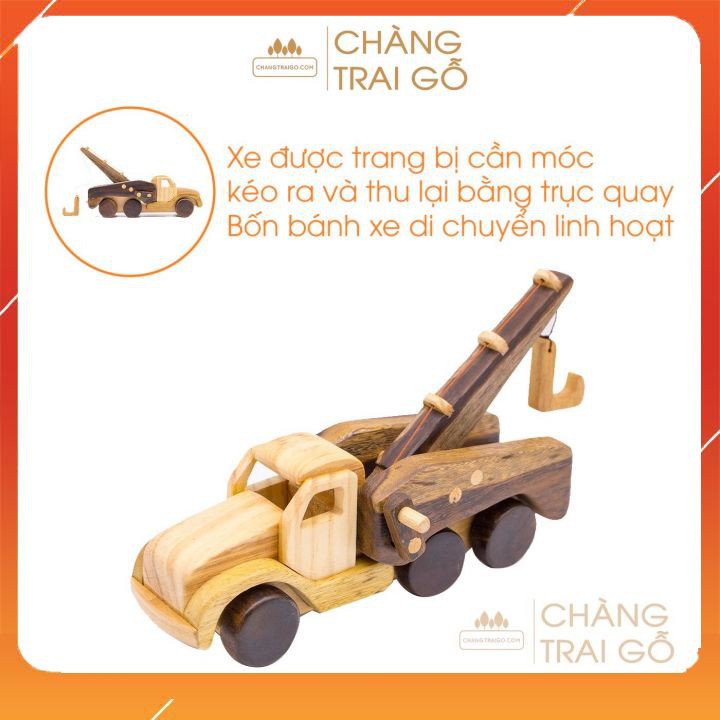 [FREE SHIP] Combo 04 Xe Xây Dựng, Xe Công Trình Bằng Gỗ Tự Nhiên Cho Bé Từ 2 Tuổi