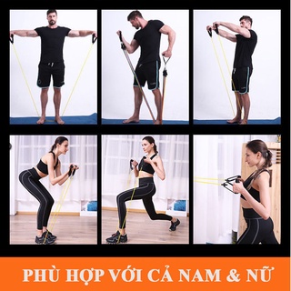 12.12 Dây Ngũ Sắc Tập Gym Đa Năng Full Body - Dây Kháng Lực Tập Gym