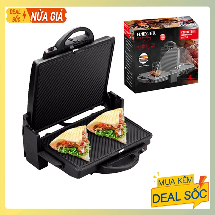 Ép bánh mì, kẹp nướng đa năng Haeger HG-259