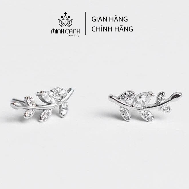 Bông Tai Bạc Hình Lá Đeo Vành Tai - Minh Canh Jewelry