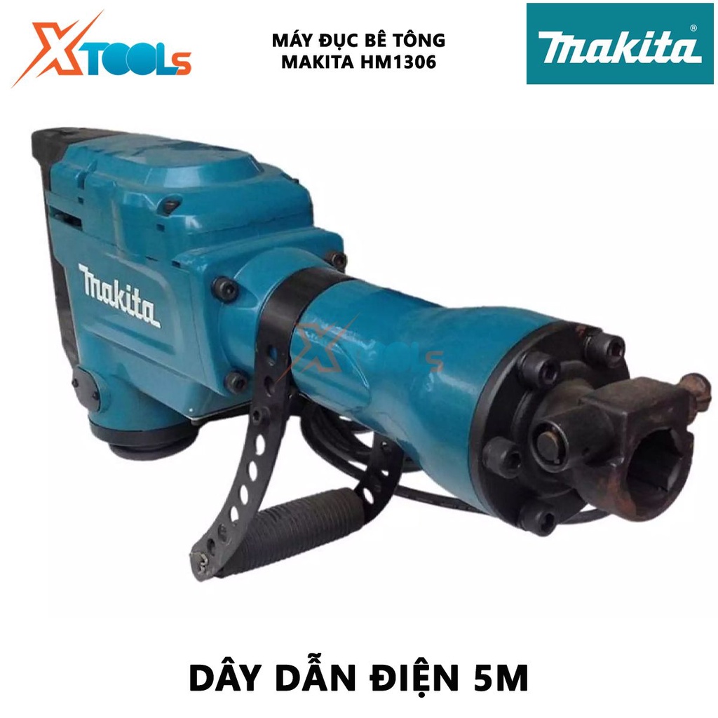 Máy đục bê tông 30mm Makita HM1306 | Đục bê tông (mũi lục giác) Tốc độ đập/phút: 1,450, dùng cho các ngành nghề xây dựng